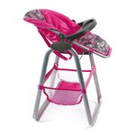 Bayer Chic 2000 655-87 - Chaise haute Ton Fuchsia avec motifs pour poupées