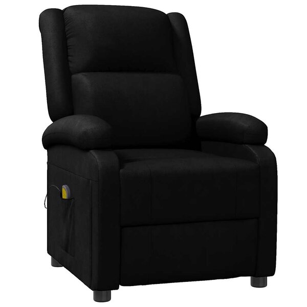 vidaXL Fauteuil de massage Noir Similicuir