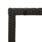 vidaXL Table de jardin dessus en verre Noir 150x90x75cm Résine tressée