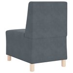 vidaXL Unité de Sofa Modulaire Sans Accoudoirs 3 Pièces Gris foncé