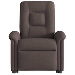 vidaXL Fauteuil inclinable marron foncé tissu