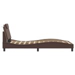 vidaXL Cadre de lit Viana sans matelas marron 100x200 cm similicuir