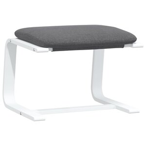 vidaXL Repose-pied Gris foncé 51x41x40 cm Tissu