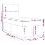 vidaXL Sommier à lattes de lit avec matelas Rose 100x200 cm Velours