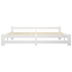 vidaXL Cadre de lit sans matelas blanc bois massif de pin 200x200 cm