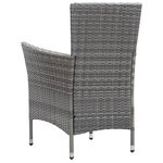 vidaXL Ensemble à manger d'extérieur 5Pièces coussins Résine tressée Gris