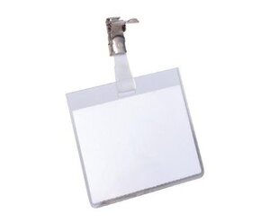 Lot de 25 badges porte-nom à pince en plastique 90 x 60 mm DURABLE