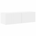 vidaXL Ensemble de meuble TV mural 4 Pièces Blanc Bois d'ingénierie