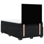 vidaXL Sommier à lattes de lit avec matelas Noir 120x200 cm Velours