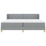 Lit Box Spring vidaXL avec Matelas Gris clair 200x200 cm en Tissu