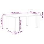 vidaXL Table à manger marron clair bois de chêne massif rectangulaire