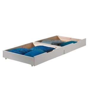 PINO Lot de 2 Tiroirs Pin Massif Blanc 97 5 x 88 5 x 20 cm