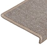 vidaXL Tapis d'escalier 15 Pièces 65x21x4 cm Marron clair