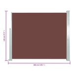 vidaXL Auvent latéral rétractable 120 x 300 cm Marron