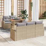 vidaXL Ensemble de canapé de jardin 6 Pièces beige et gris clair