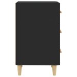 vidaXL Table de chevet noir 40x40x66 cm bois d'ingénierie