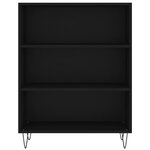 vidaXL Buffet noir 69 5x32 5x180 cm bois d'ingénierie