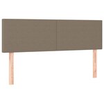 vidaXL Lit ottoman avec matelas et LED taupe 140x200 cm tissu