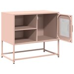 vidaXL Meuble TV rose 68x39x60 5 cm acier