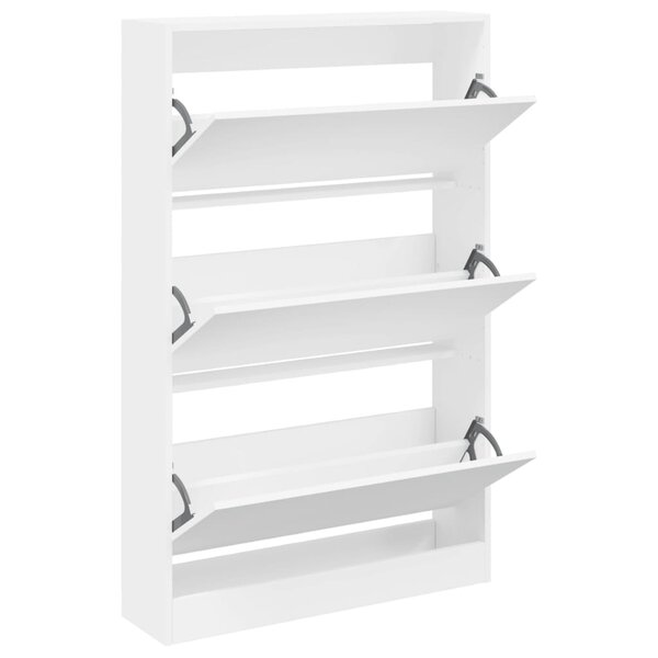 vidaXL Armoire à chaussures blanc 80x21x125 5 cm bois d'ingénierie