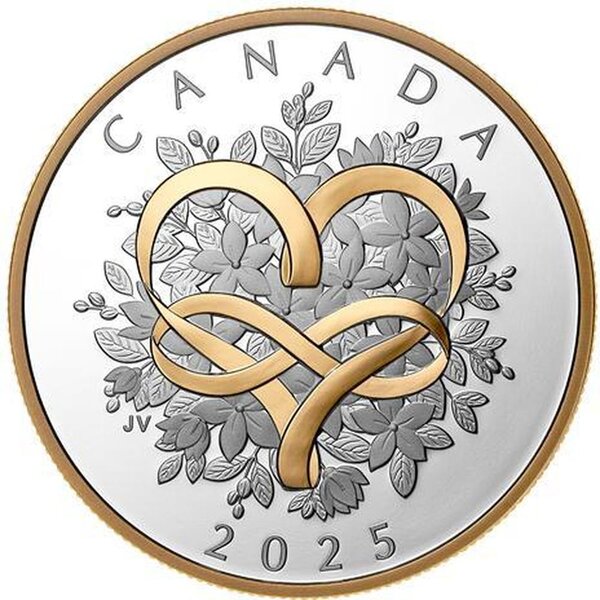 Pièce de monnaie en Argent 20 Dollars g 31.39 Millésime 2025 CELEBRATE LOVE