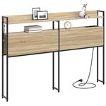 vidaXL Tête de lit de rangement Chêne sonoma 135 cm Bois d'ingénierie