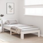 vidaXL Cadre de lit avec tête de lit blanche 75x190 cm en bois de pin massif