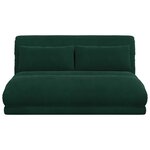 vidaXL Fauteuil de sol ajustable Vert foncé Velours