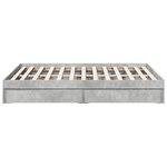 vidaXL Cadre de lit avec tiroirs sans matelas gris béton 120x200 cm