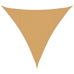 vidaXL Voile d'ombrage 160 g/m² triangulaire sable 4x4x4 m PEHD