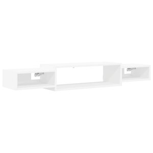 vidaXL Meuble TV mural Montage mural Blanc 140 x 28 x 21 cm