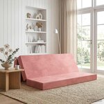vidaXL Canapé-lit pliable 200 x 67 x 45 cm Rose