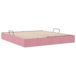vidaXL Cadre de lit ottoman avec stockage Rose 160 x 200 cm Velours