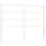 vidaXL Cadre de lit avec tête de lit blanc 160x200 cm bois massif