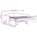 vidaXL Lit de jour et gigogne et matelas gris clair 100x200 cm velours