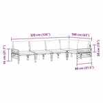 vidaXL Ensemble de canapé de jardin 5 Pièces Anthracite Acier
