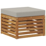 vidaXL Pouf d'Extérieur Bois d'Acacia Massif Naturel