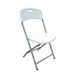 Lot de 2 chaises pliantes - Poudre enduits ossature d'acier - 42 x 42 x 87 cm - Tube en acier Ø 19 x 1 mm