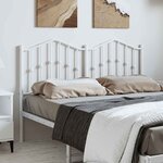 vidaXL Tête de lit métal blanc 150 cm