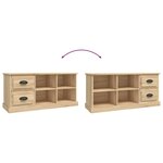 vidaXL Meuble TV chêne sonoma 102x35 5x47 5 cm bois d'ingénierie