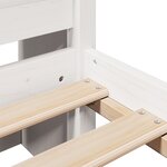 vidaXL Lit bibliothèque sans matelas blanc 160x200 cm bois pin massif