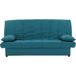 Banquette clic clac 3 places - Tissu 100  coton Bleu canard - 190 x 92 cm - MILA