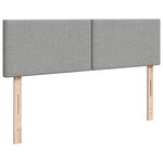 vidaXL Sommier à lattes de lit avec matelas Gris clair 140x190cm Tissu