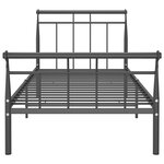 vidaXL Cadre de lit sans matelas noir métal 100x200 cm