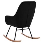 vidaXL Chaise à bascule Noir Tissu