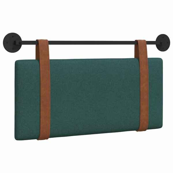 vidaXL Tête de lit suspendue Vert foncé PU antique