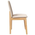 vidaXL Chaises à manger coussins 2 Pièces bois massif caoutchouc