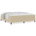 vidaXL Lit à Ressorts avec Matelas Vert Clair Gris 200x200 cm Tissu en Velours Côtelé