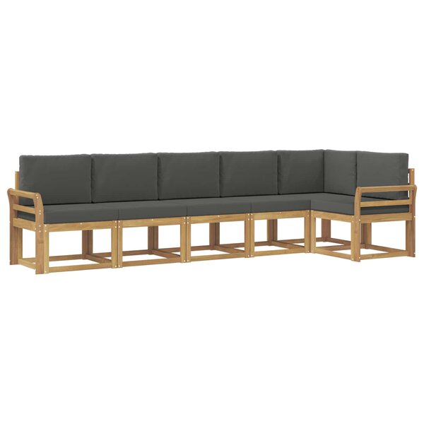 vidaXL Ensemble de canapés d'extérieur 6 Pièces Blanc et anthracite