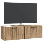 vidaXL Meuble TV mural 98 x 31 x 30 cm Chêne artisanal